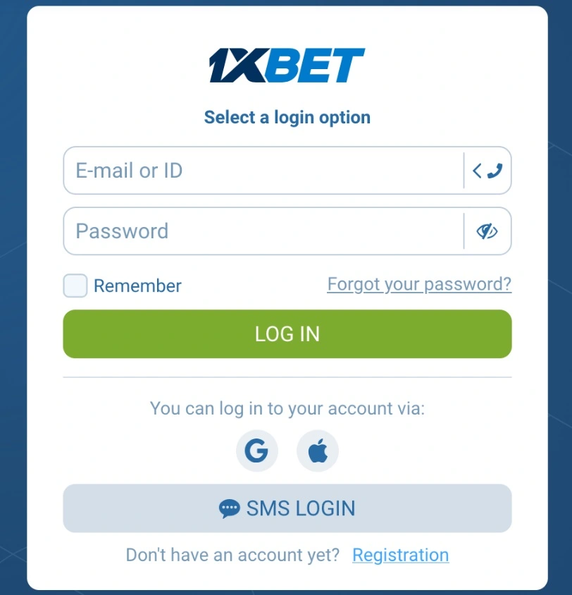 1xBet Login Malaysia — official login form for 1xbet login
